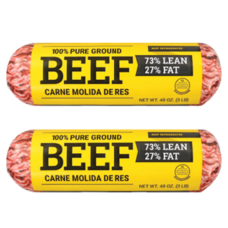 73% Lean Packaged Pure Ground Beef